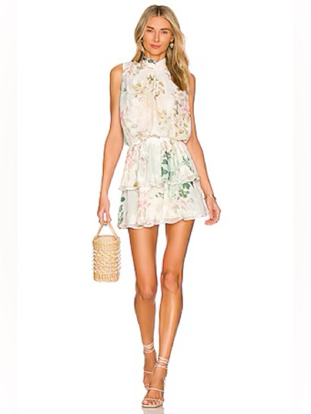 Yumi Kim Kiss Me Dress in Honeymoon Ivory Cream Floral Tiered Dress